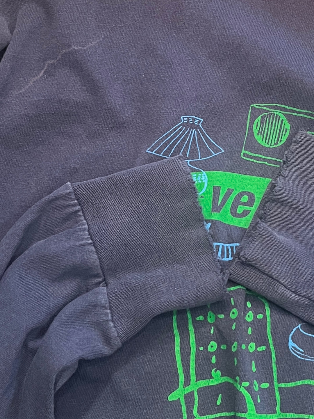 1990s USA made "Velocity girl" graphic L/S T-shirt