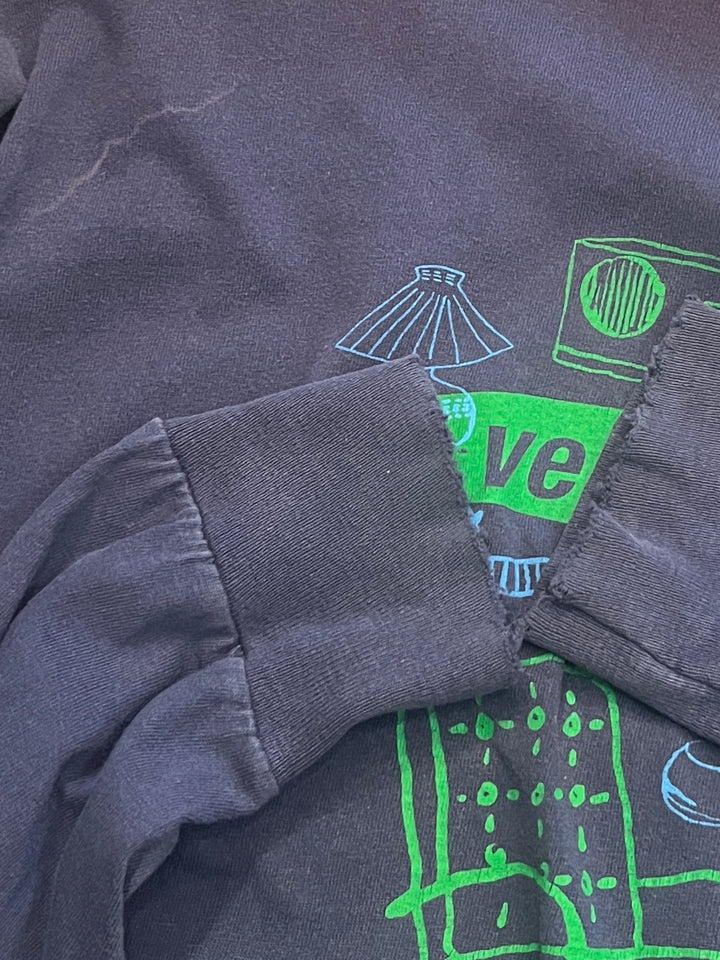 1990s USA made "Velocity girl" graphic L/S T-shirt