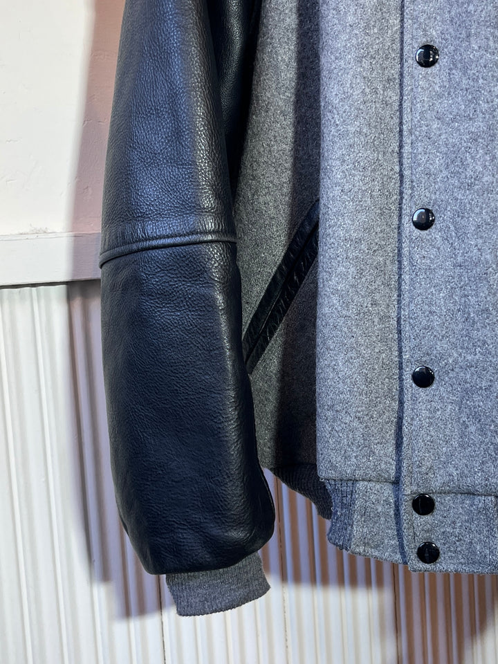 1990s USA made "ALL STAR CAFE" official leather × melton varsity jacket