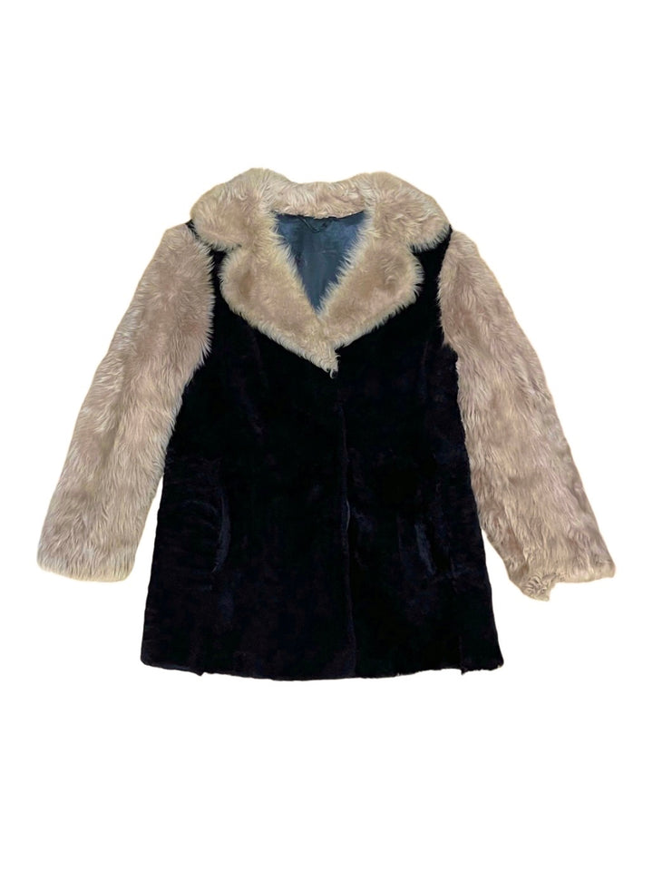 bicolor fox fur coat