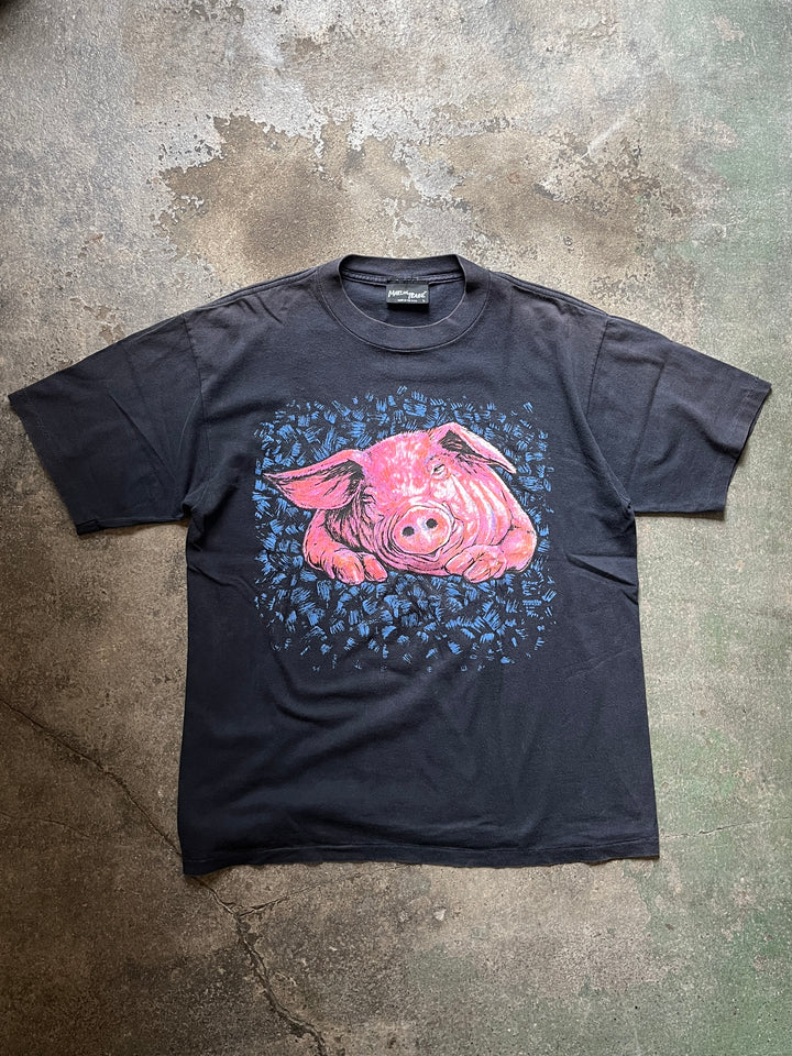 1990s USA made pig graphic art T-shirt