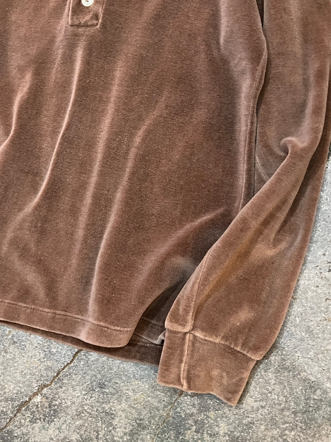 1960s "Penneys TOWNCRAFT" brown velour pullover tops