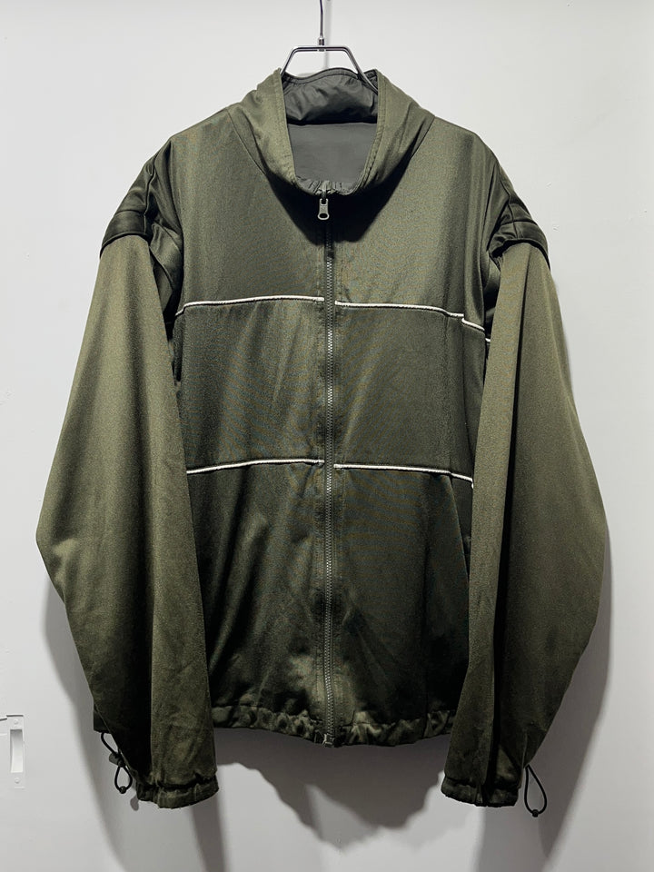 1990s olive × black reversible 3way track jacket