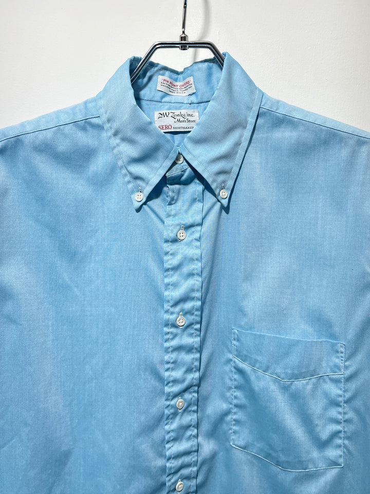 1960-70s USA made sky blue s/s shirt