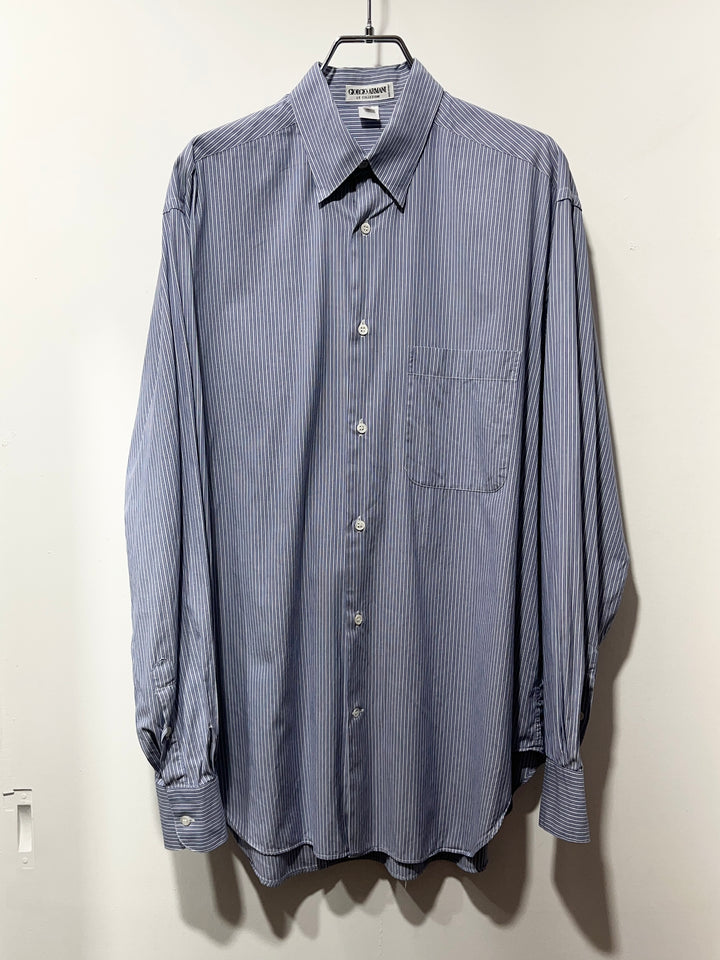 1980-90s ITALY made "GIORGIO ARMANI" pin stripe dress shirt