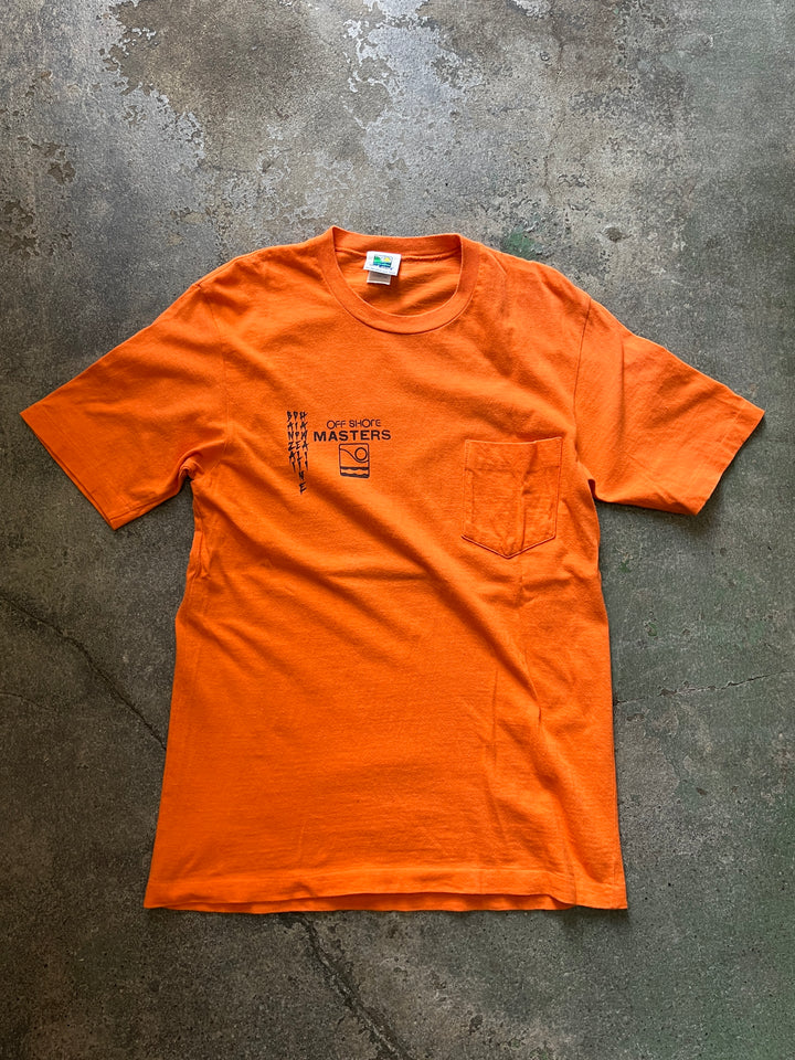 1990s "OFF SHORE" graphic pocket T-shirt