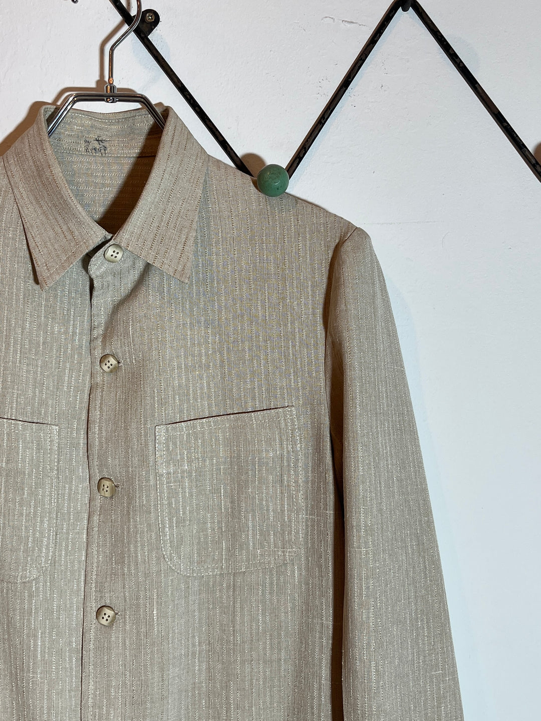 1970s light beige shiny shirt