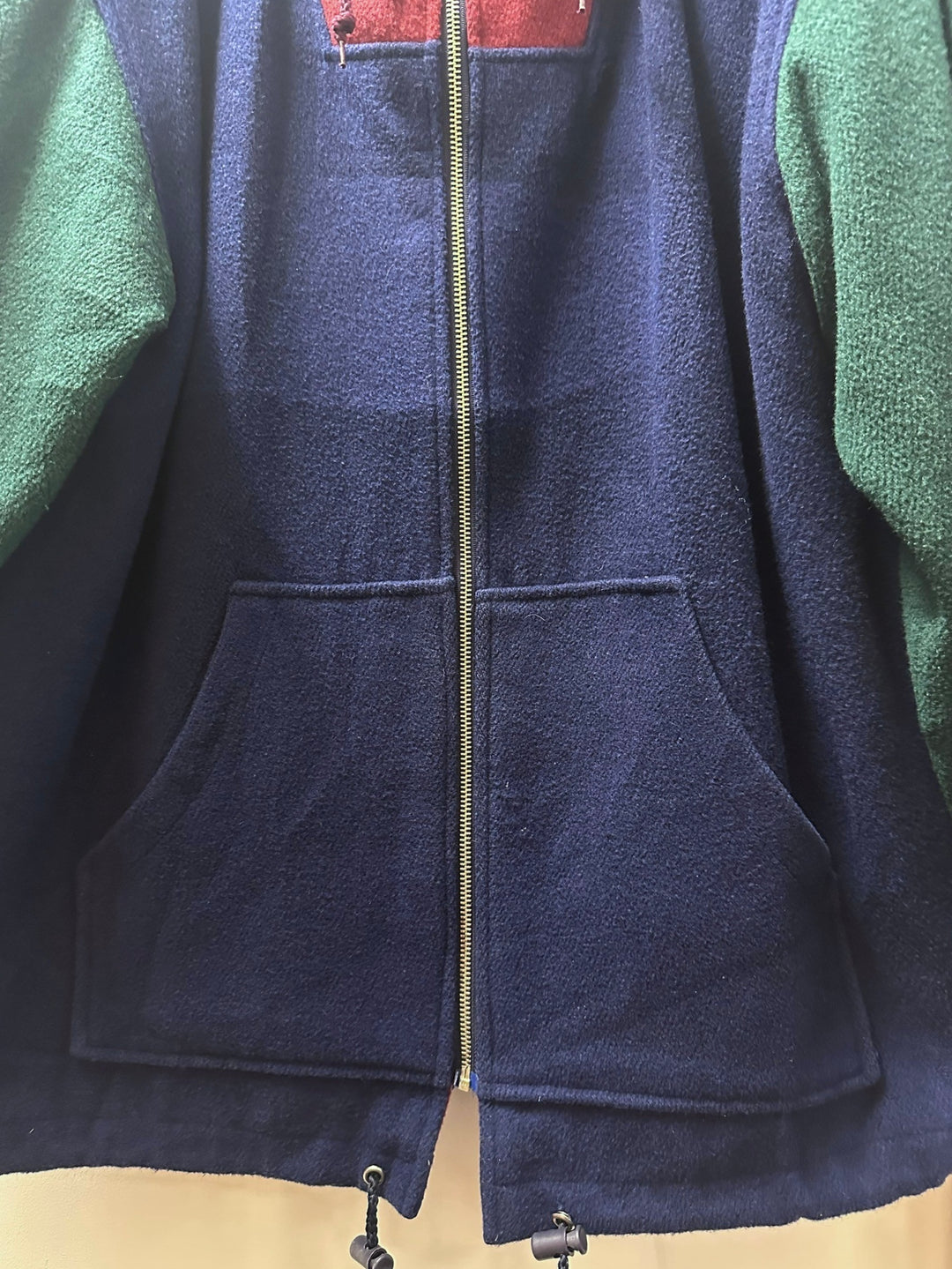 1980-90s mulch color hooded short coat