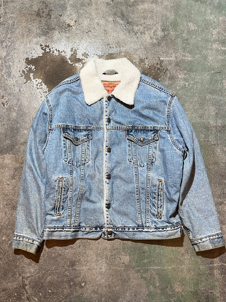 1990s USA made "Levi's" 70609 boa denim jacket