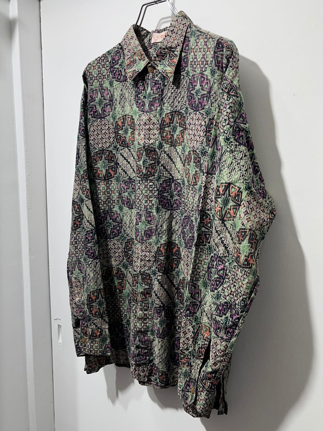 1980s batik pattern shirt