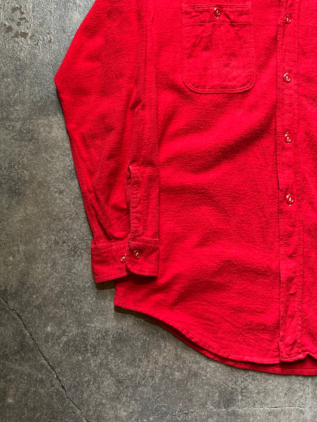 1950s "Penney's" red chamois cloth shirt