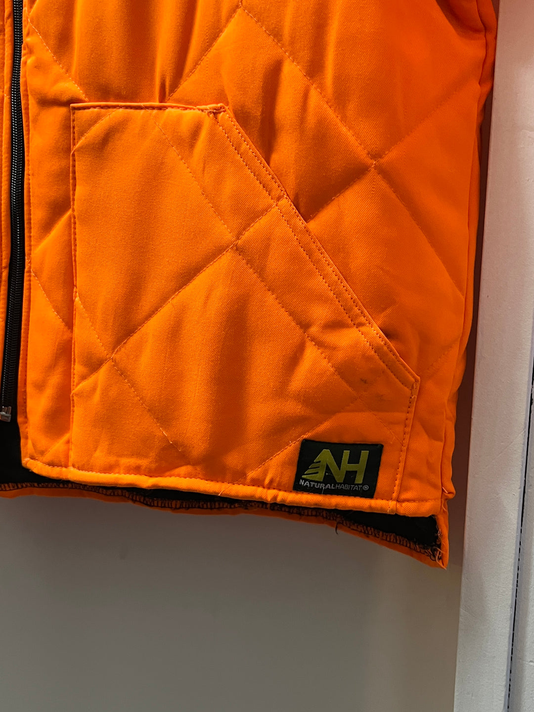 vivid orange quilting jacket