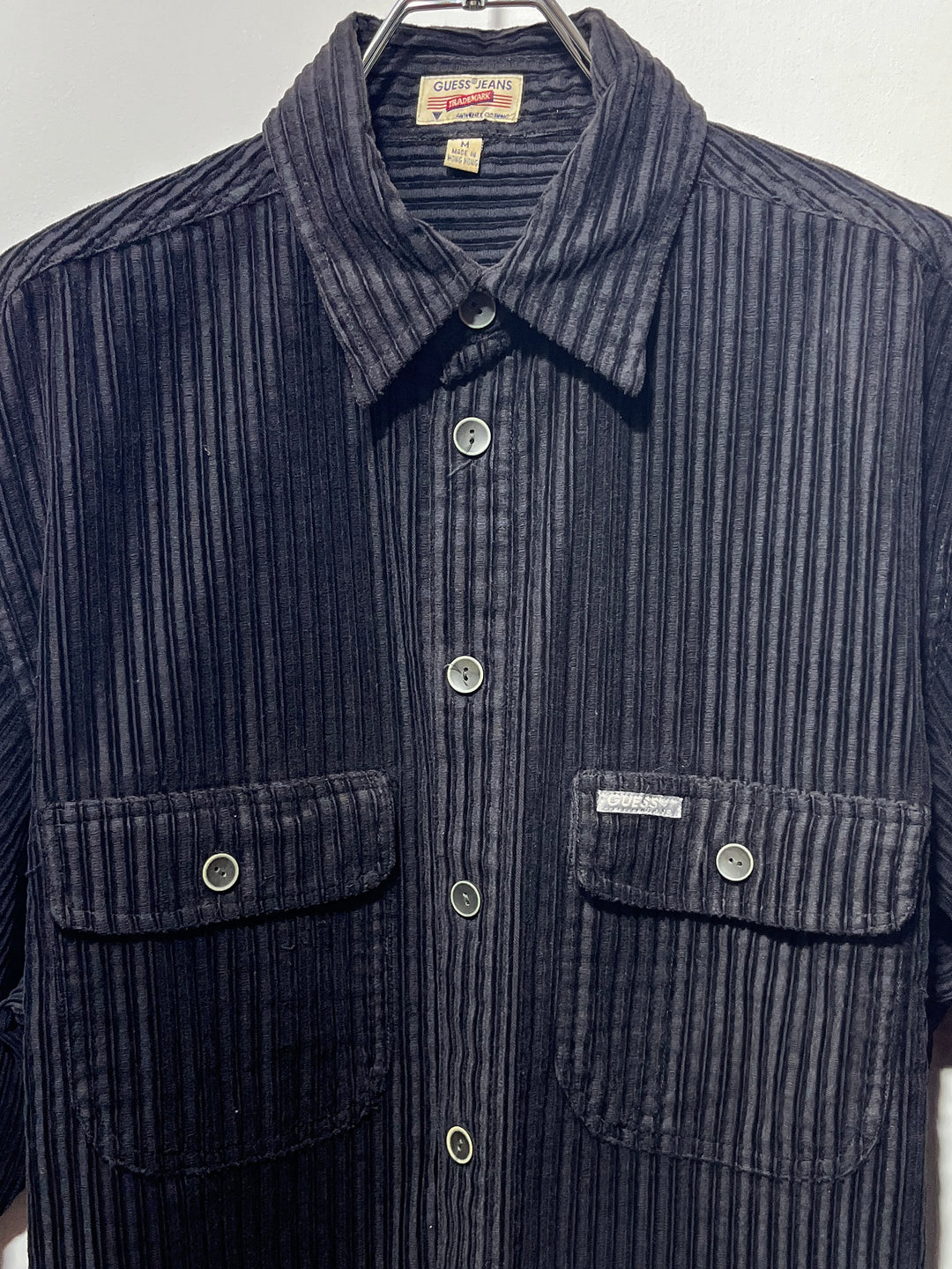 1990s "GUESS" wide wale corduroy shirt