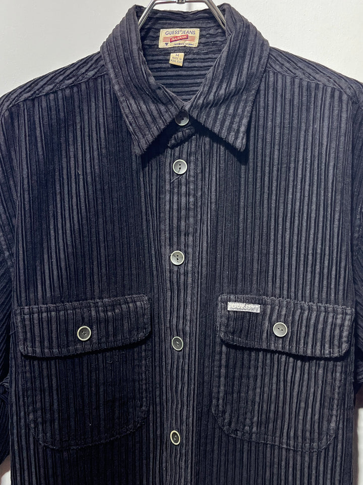 1990s "GUESS" wide wale corduroy shirt