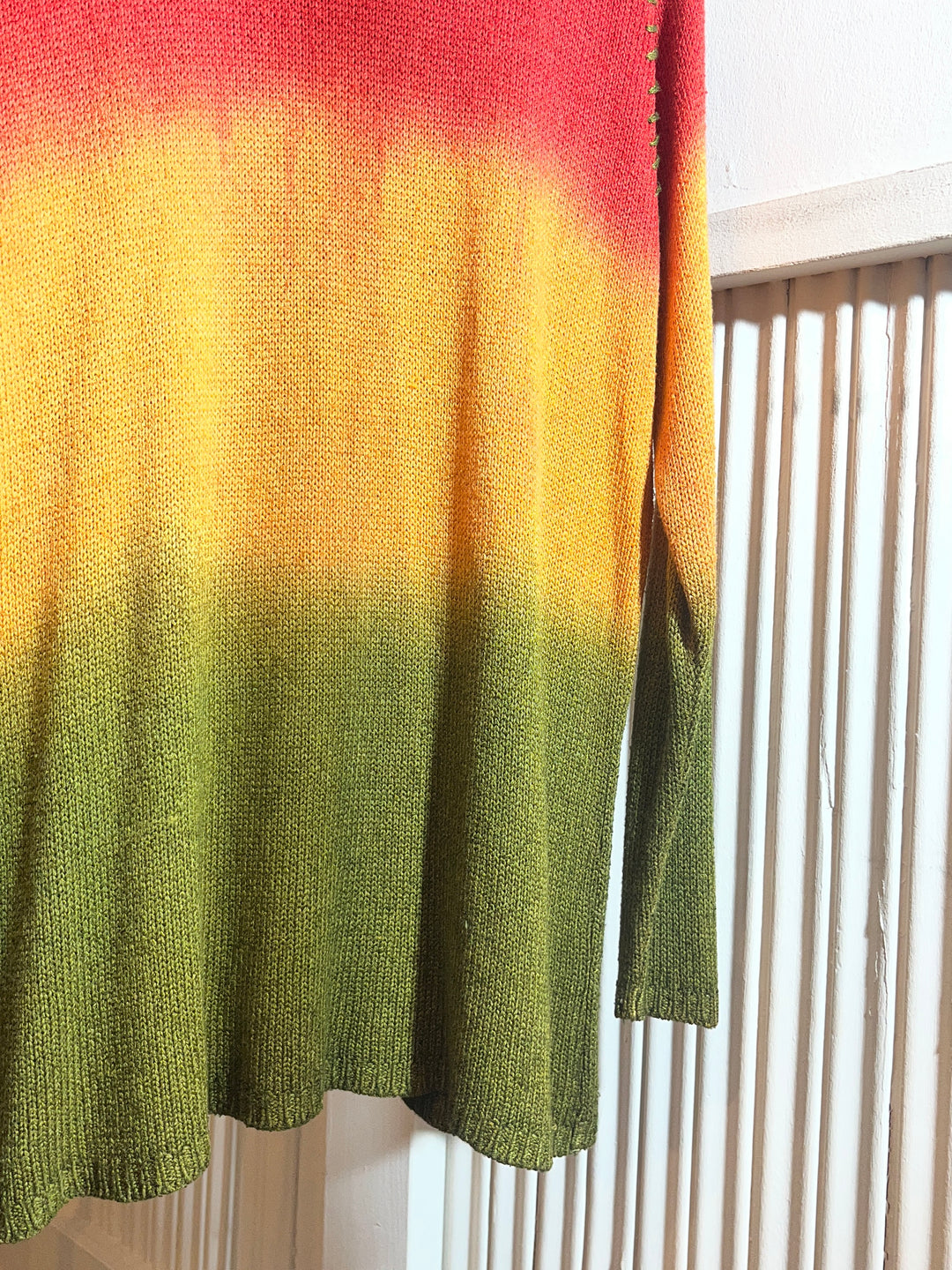 1990s rasta color gradient rayon knit