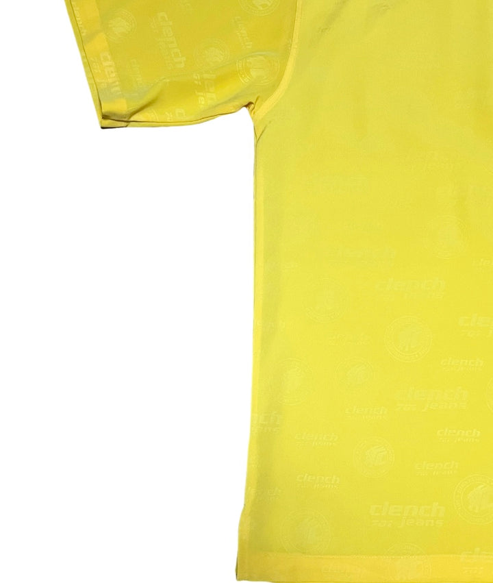 logo pattern yellow big shirt