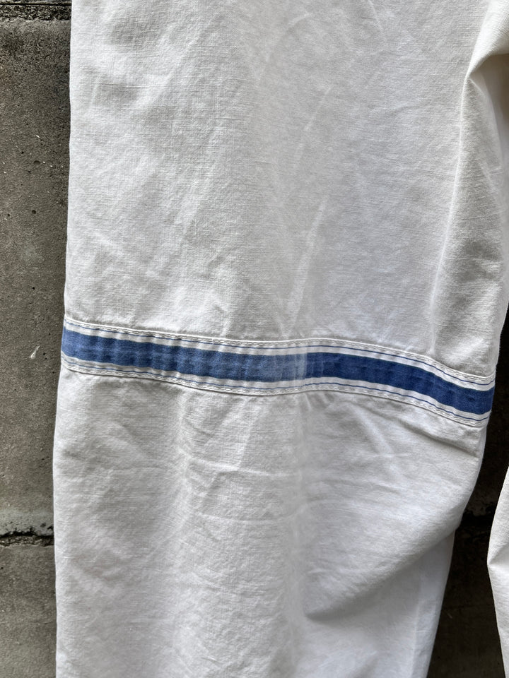 1970s marine stripe patchwork design pants