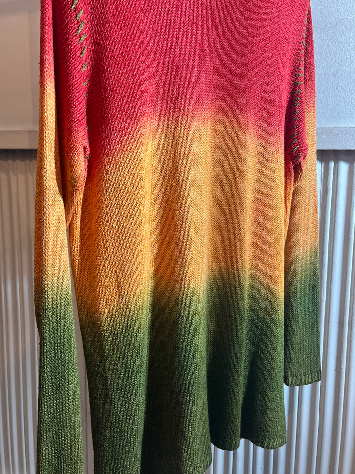 1990s rasta color gradient rayon knit
