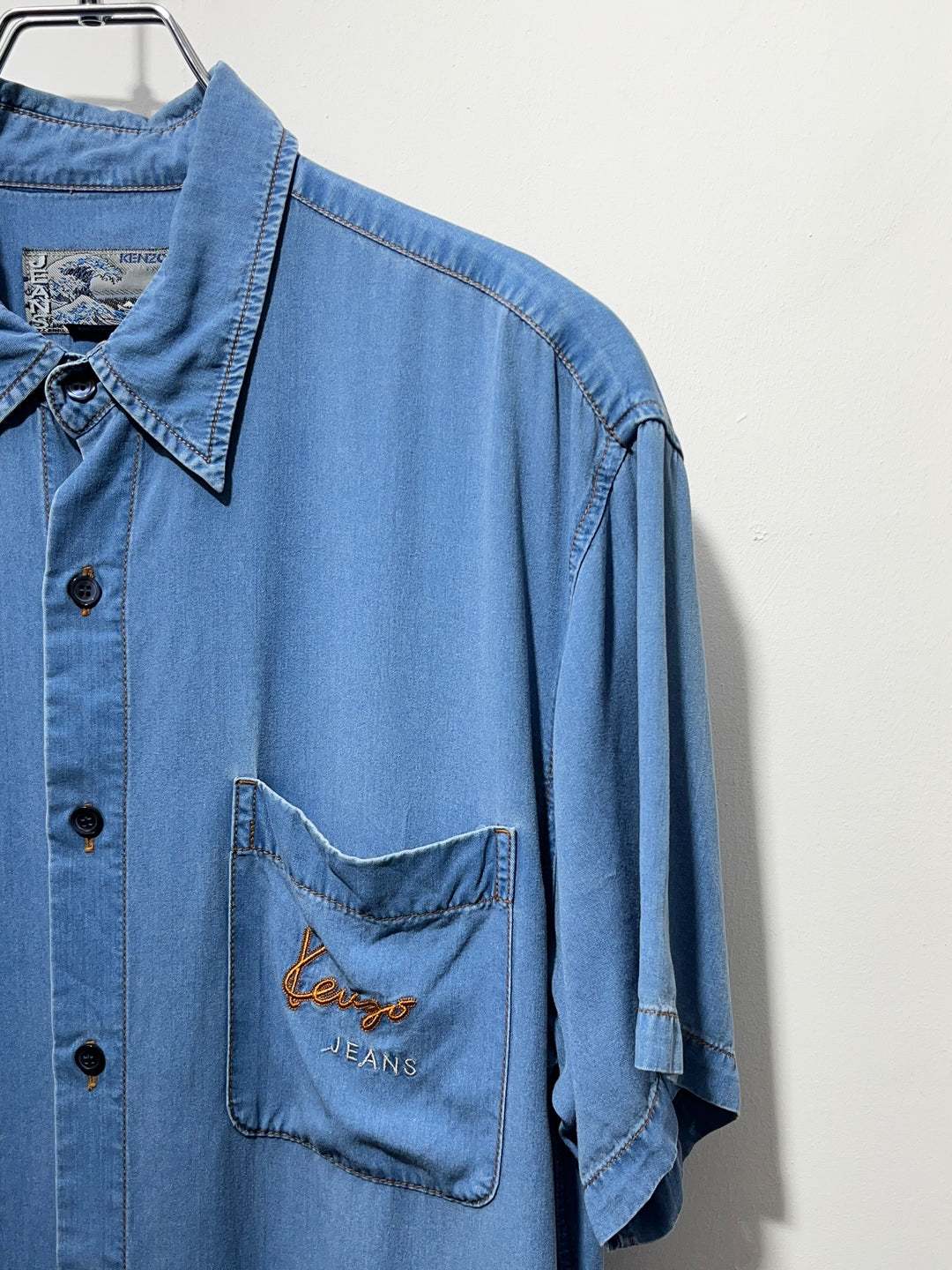 1980-90s "KENZO JEANS" chambray style s/s shirt