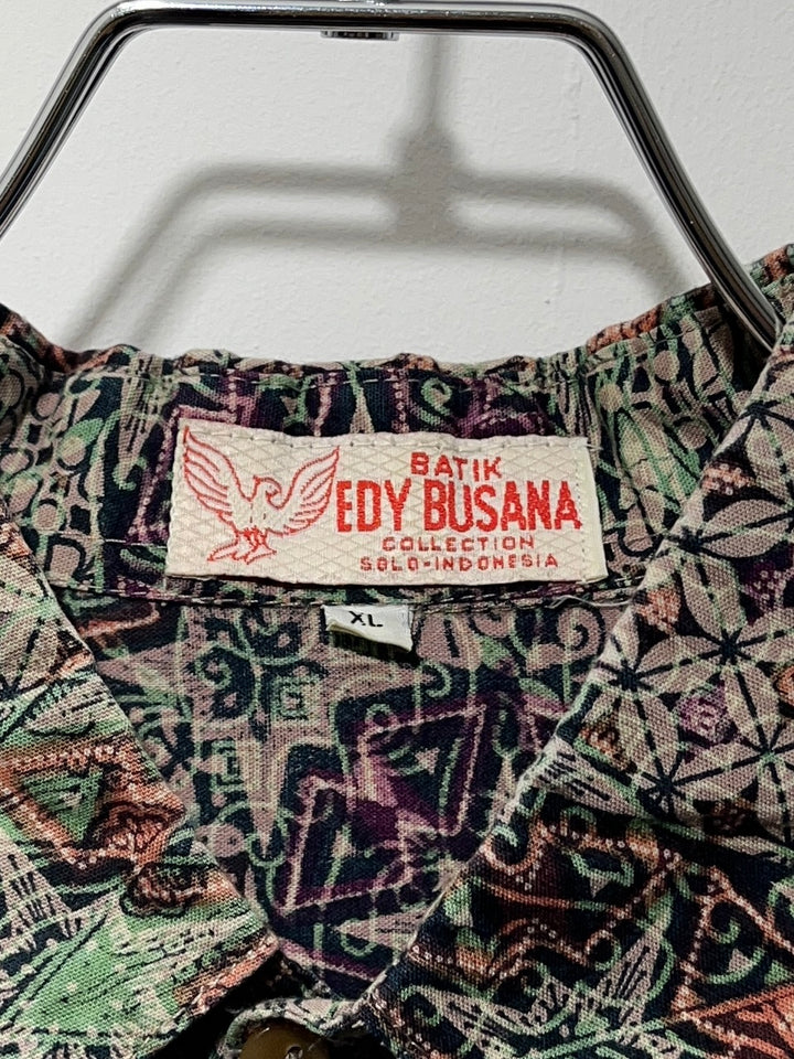 1980s batik pattern shirt