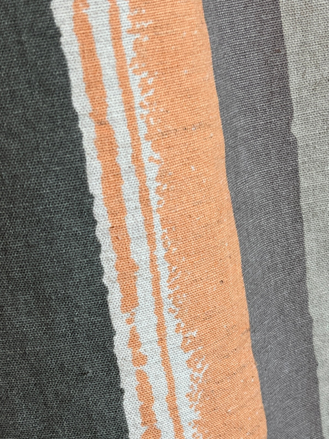 1990s gray × pale orange stripe shirt