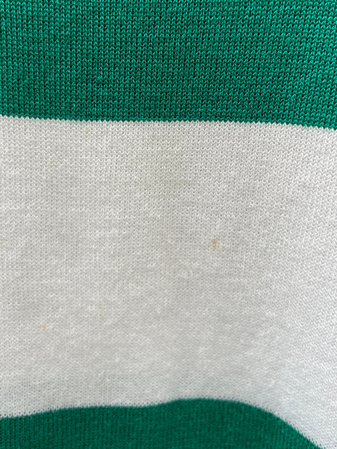 1990-00s "Ralph Lauren" green × white wide striped summer knit