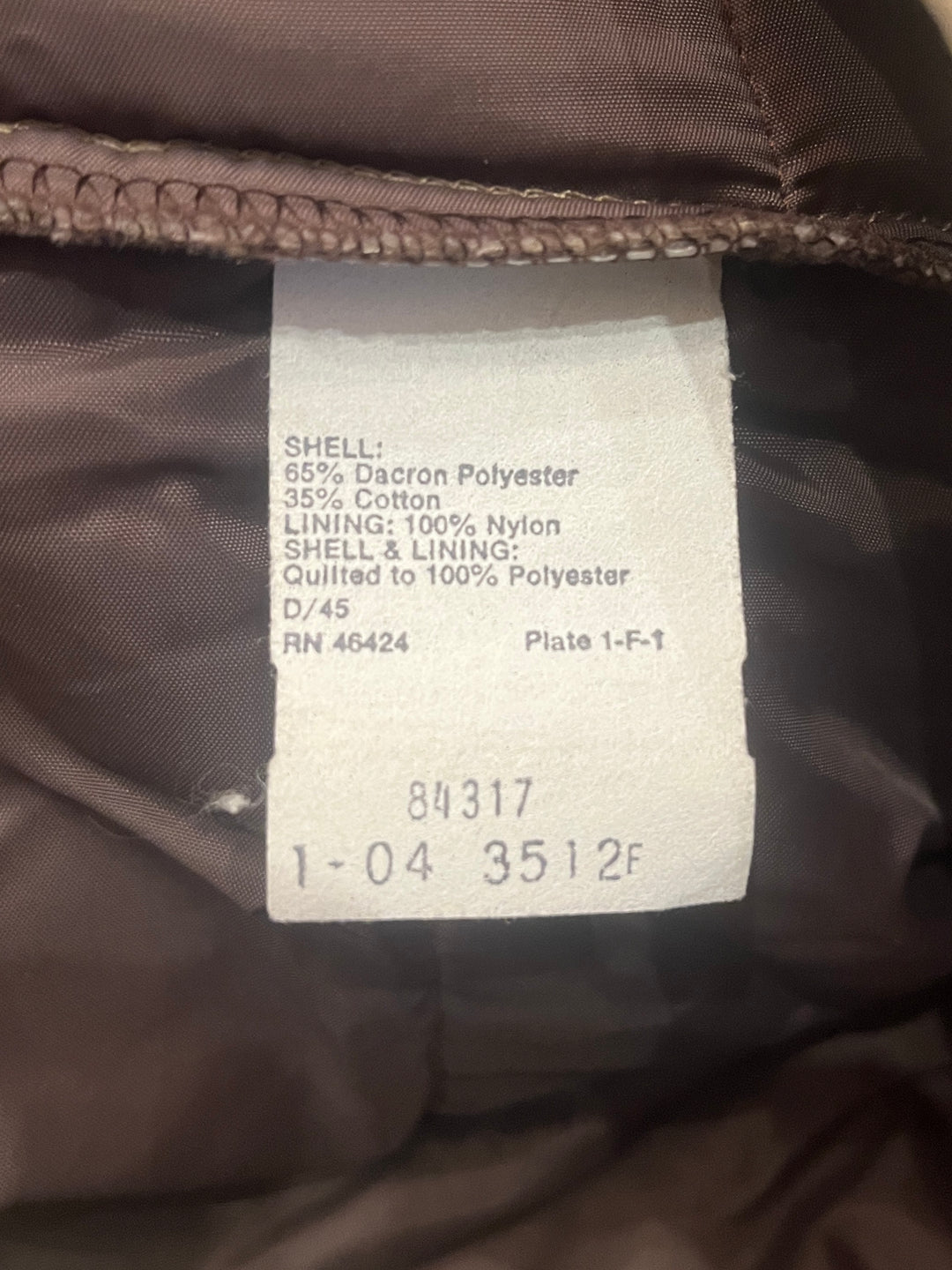 1970s "Sears" light beige insulated work vest