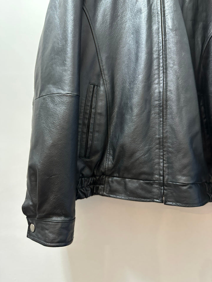 1990s "SHAVER LAKE" black leather blouson