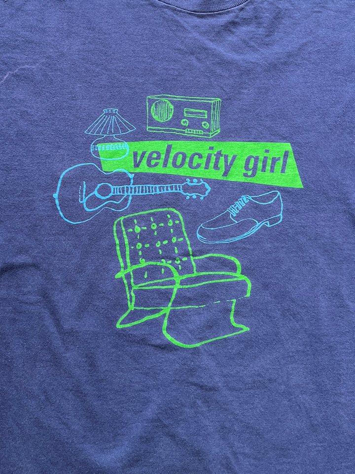 1990s USA made "Velocity girl" graphic L/S T-shirt