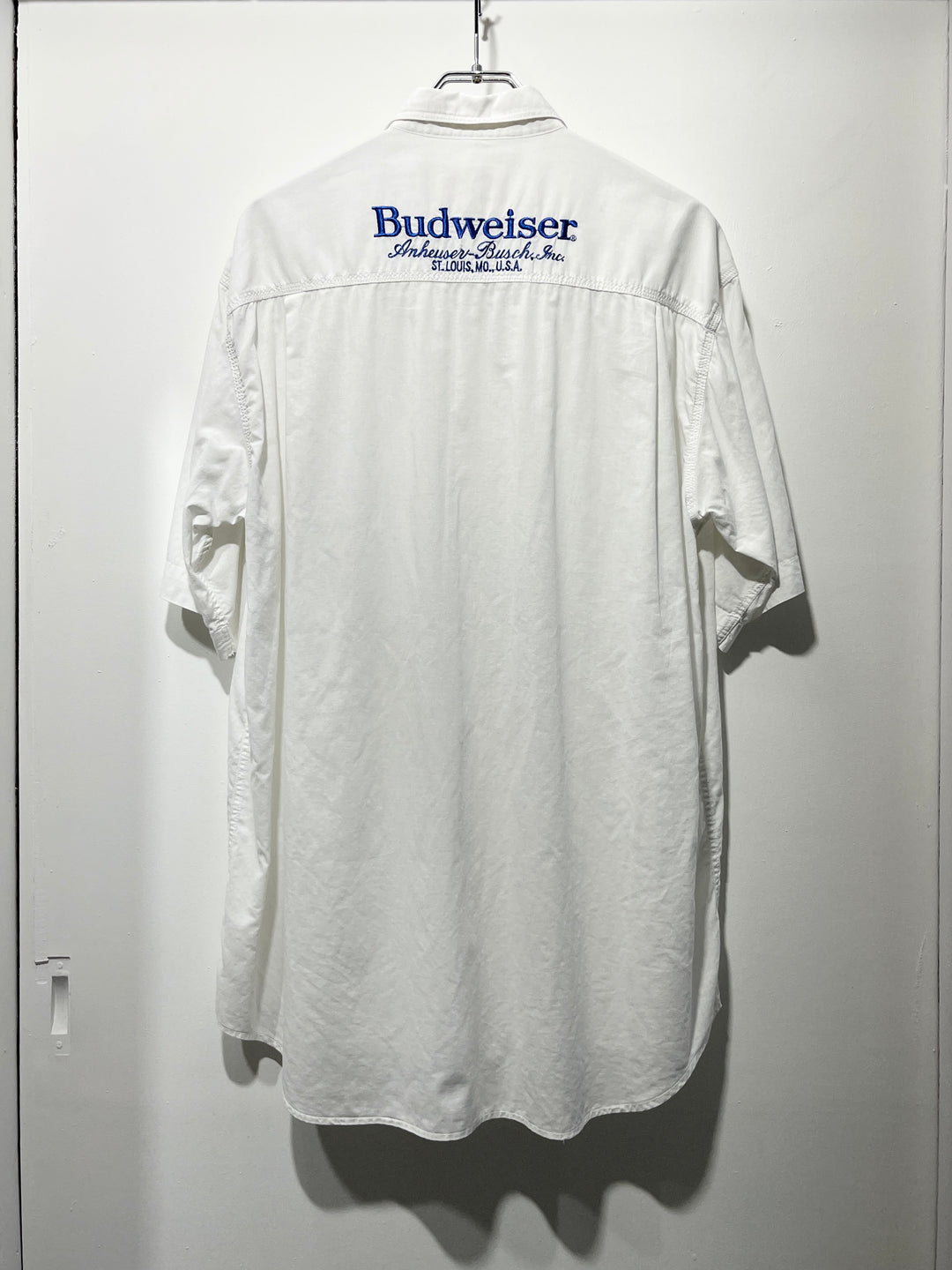 1990s "Budweiser" embroidery s/s shirt