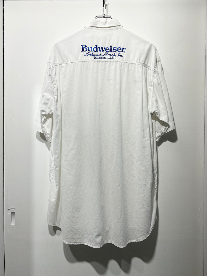 1990s "Budweiser" embroidery s/s shirt