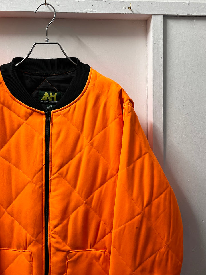 vivid orange quilting jacket