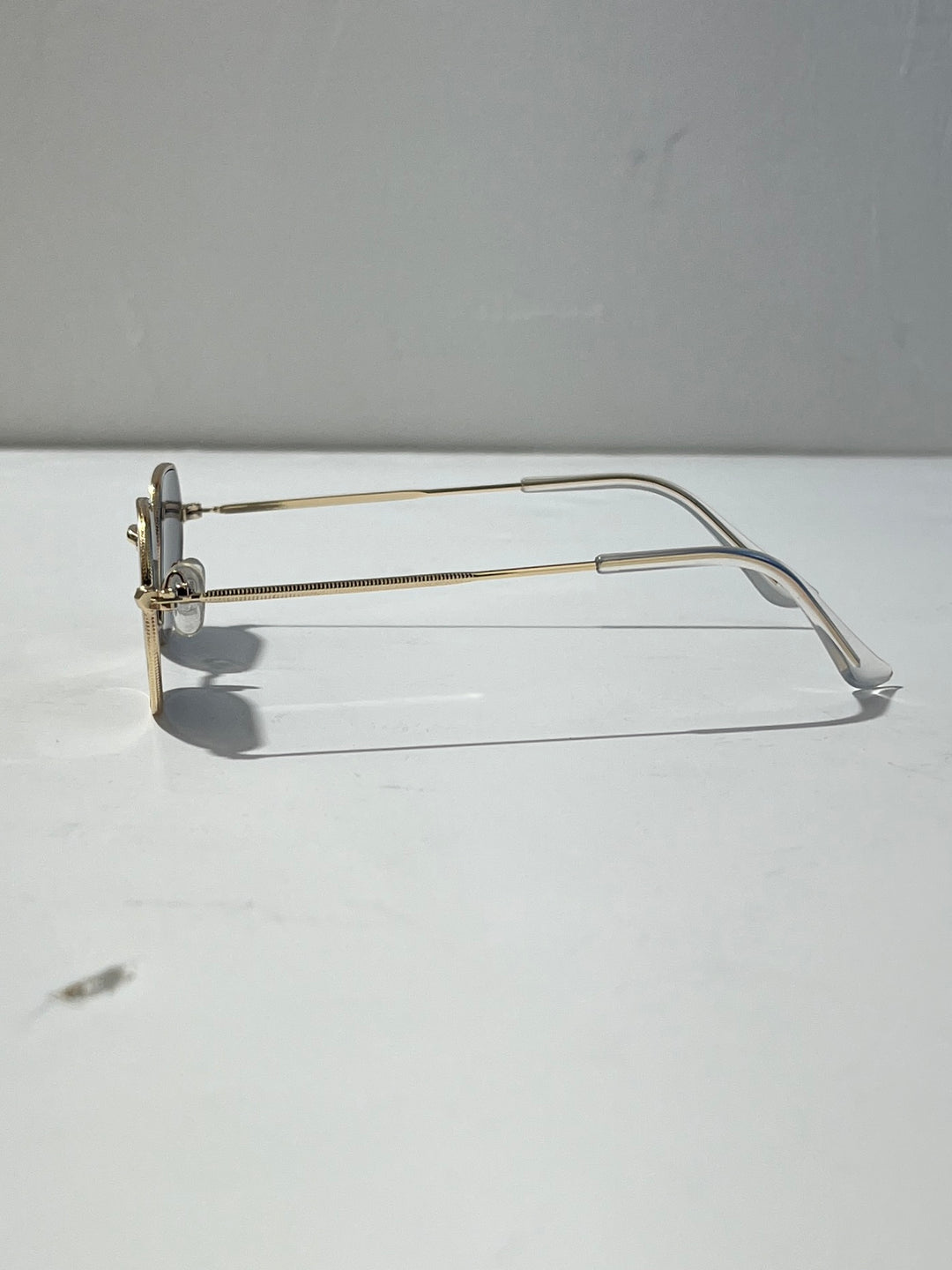 1990s dead stock octagon sunglasses gold × black