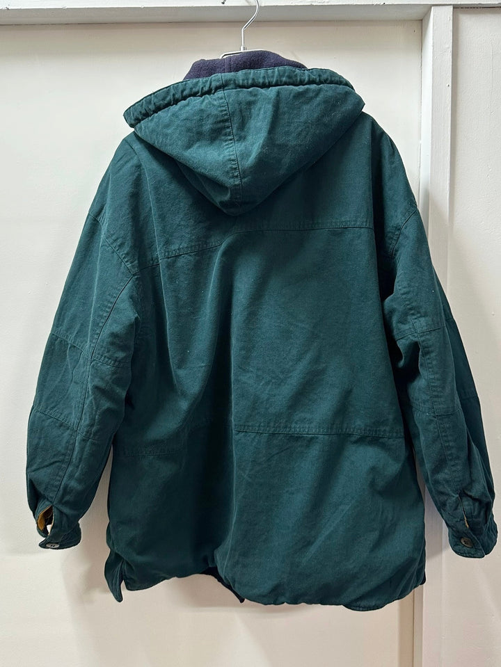 1980-90s reversible mulch color fireman hook hooded coat