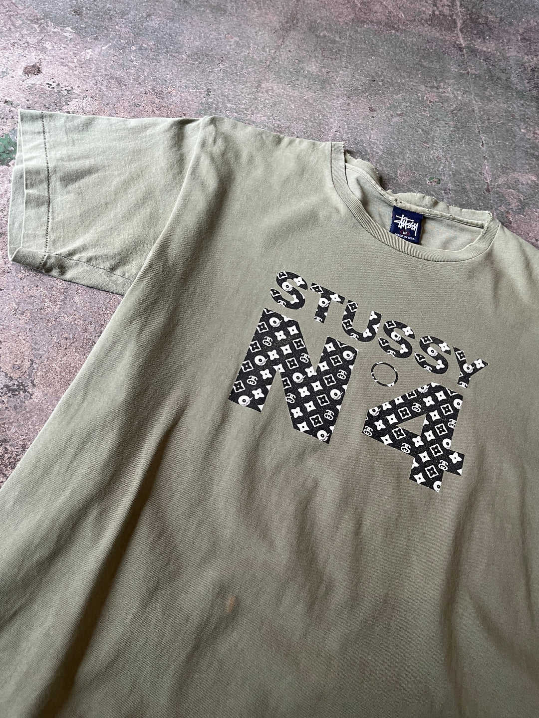 1990s  USA made "Stussy" monogram print T-shirt