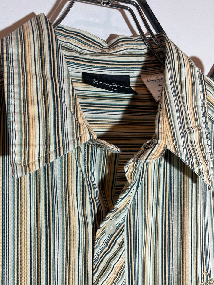 "Sean John" multi color stripe shirt