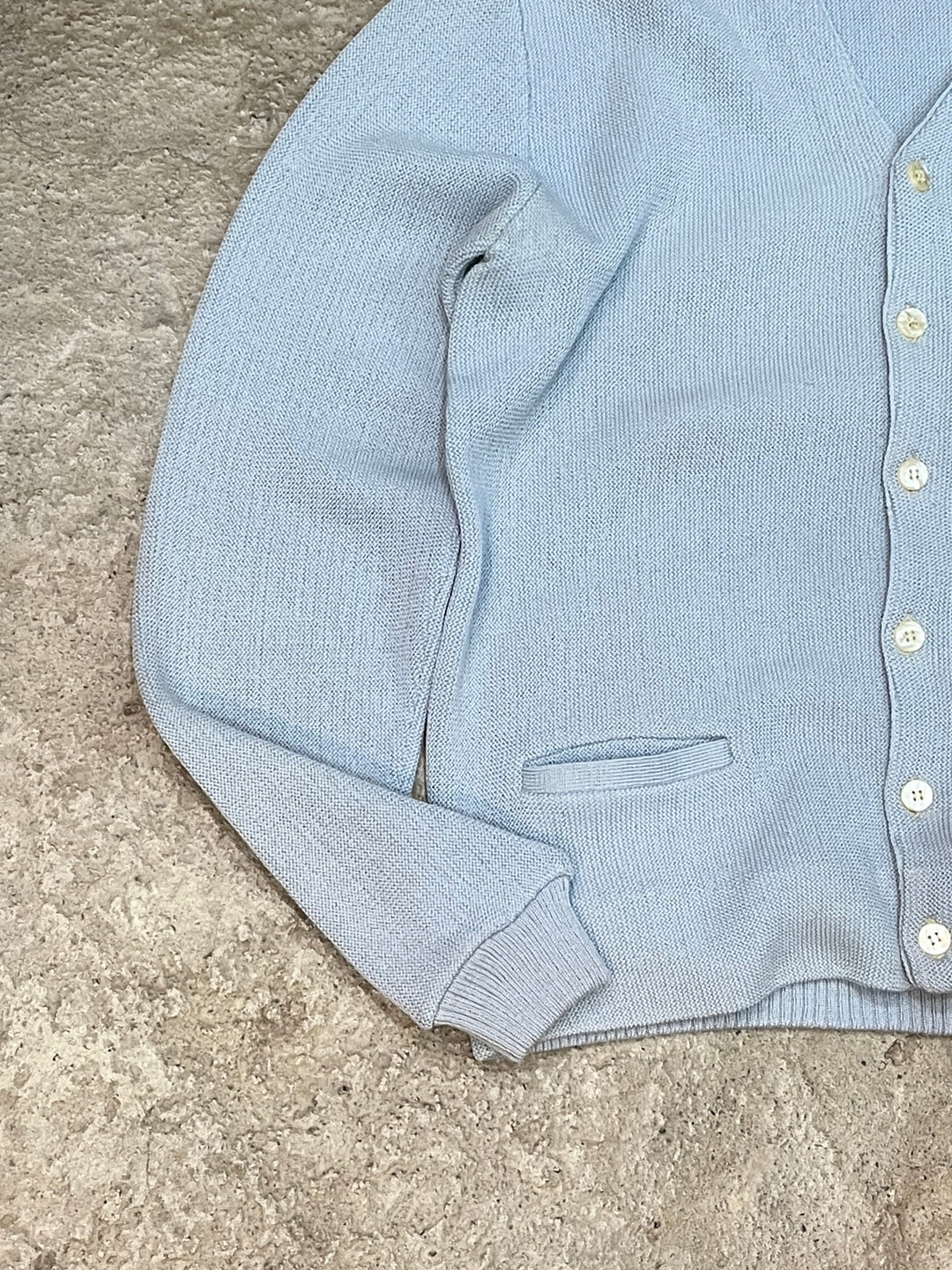 1960s "Catalina" pale blue knit cardigan
