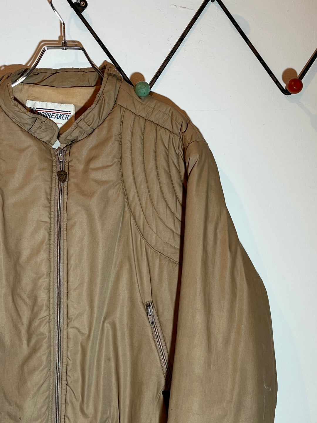 1980s shoulder quilting design padded blouson