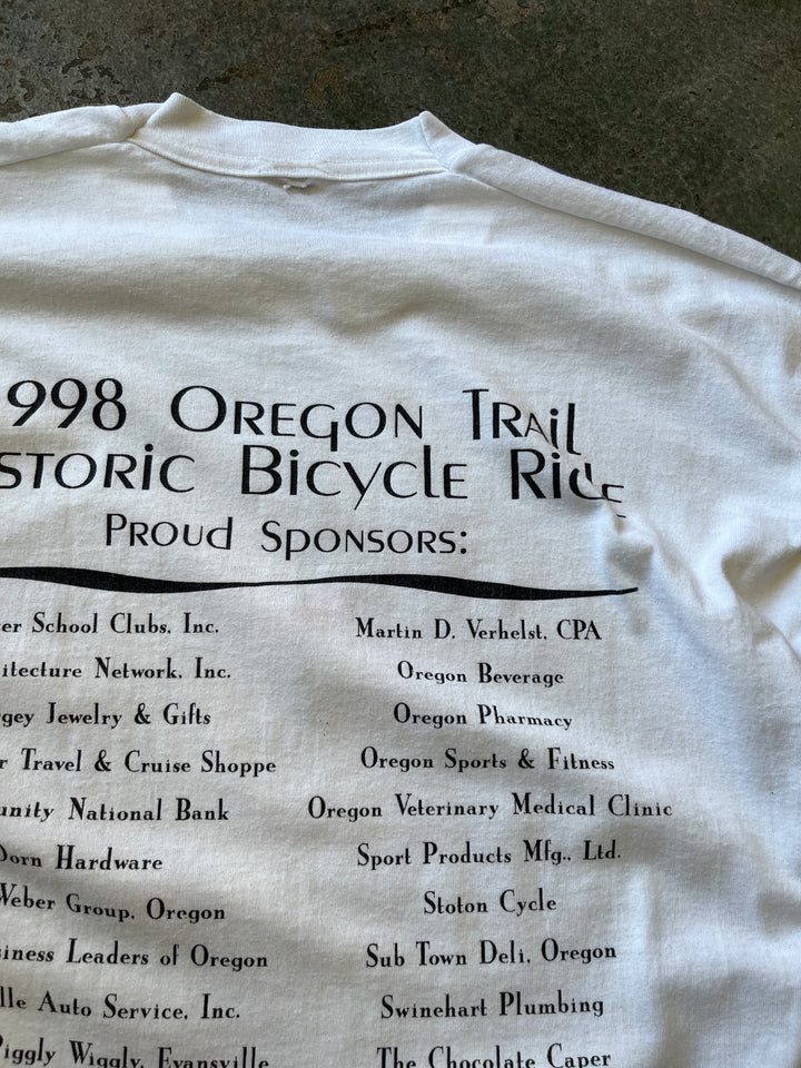 1990s Ride the Oregon Trail both sides print T-shirt