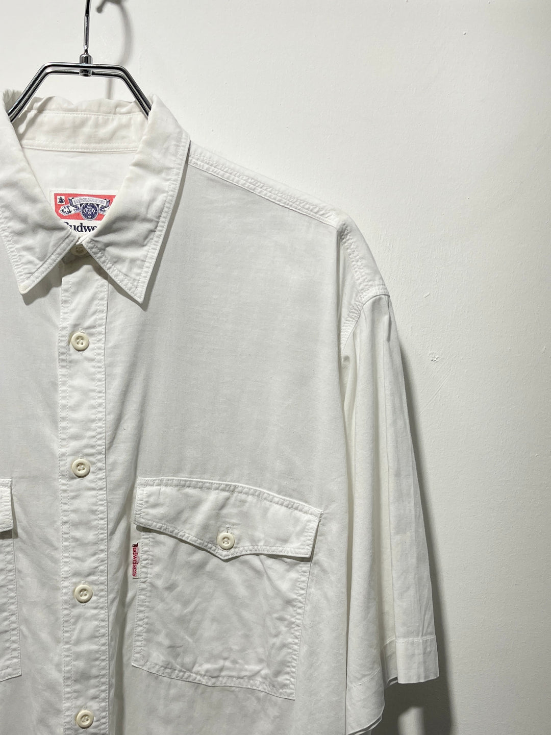 1990s "Budweiser" embroidery s/s shirt