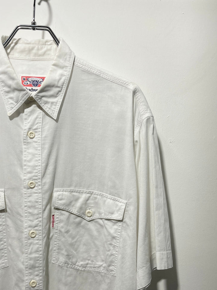 1990s "Budweiser" embroidery s/s shirt