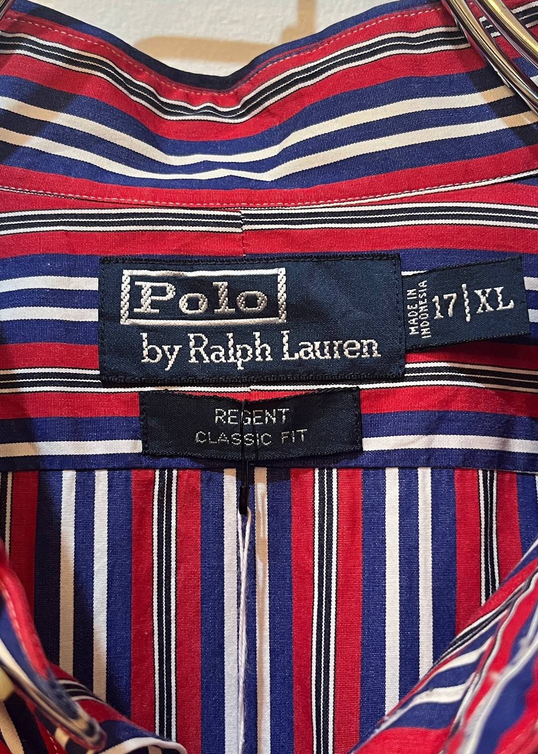 1990s "Polo by Ralph Lauren" multi color stripe shirt -REGENT CLASSIC FIT-