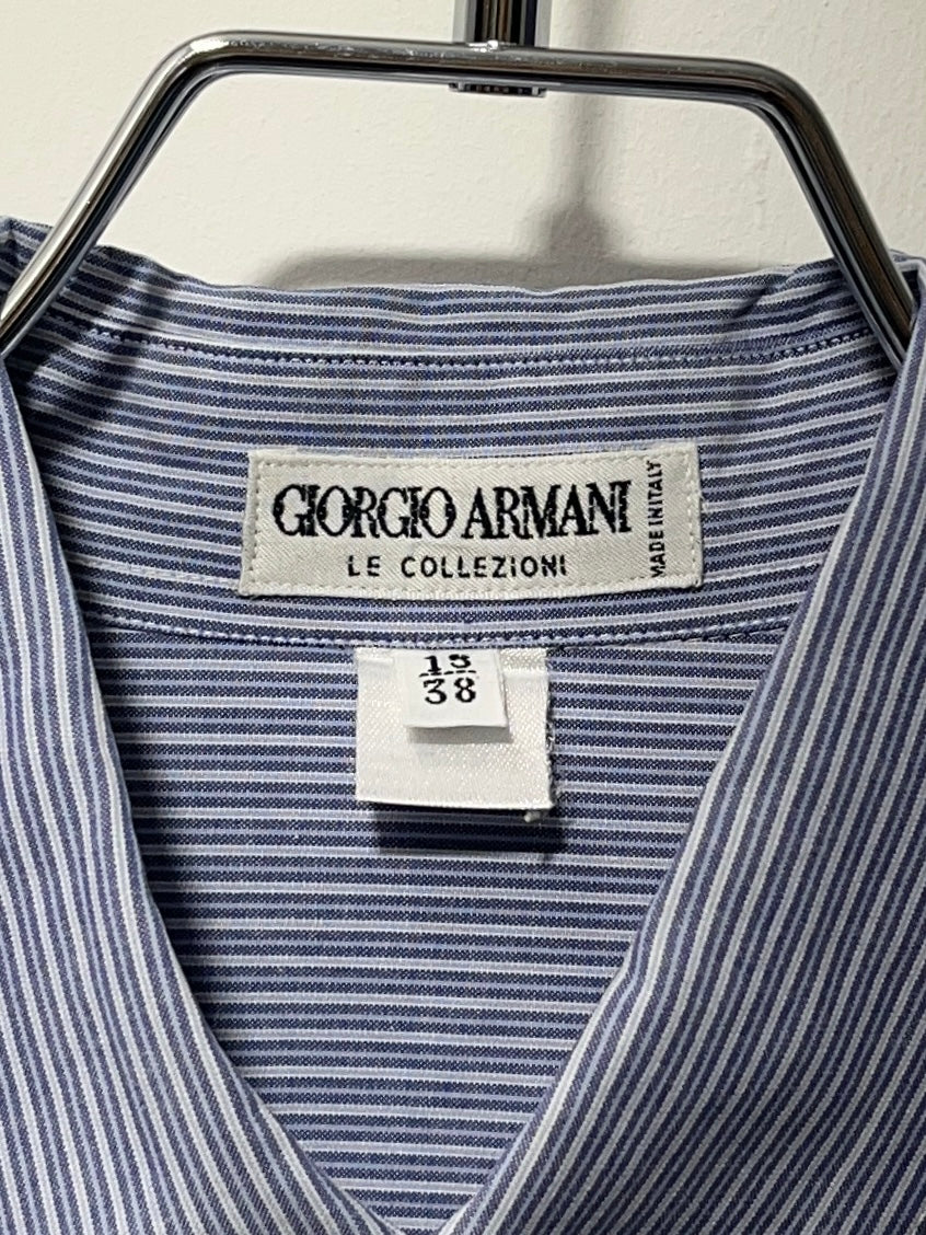 1980-90s ITALY made "GIORGIO ARMANI" pin stripe dress shirt