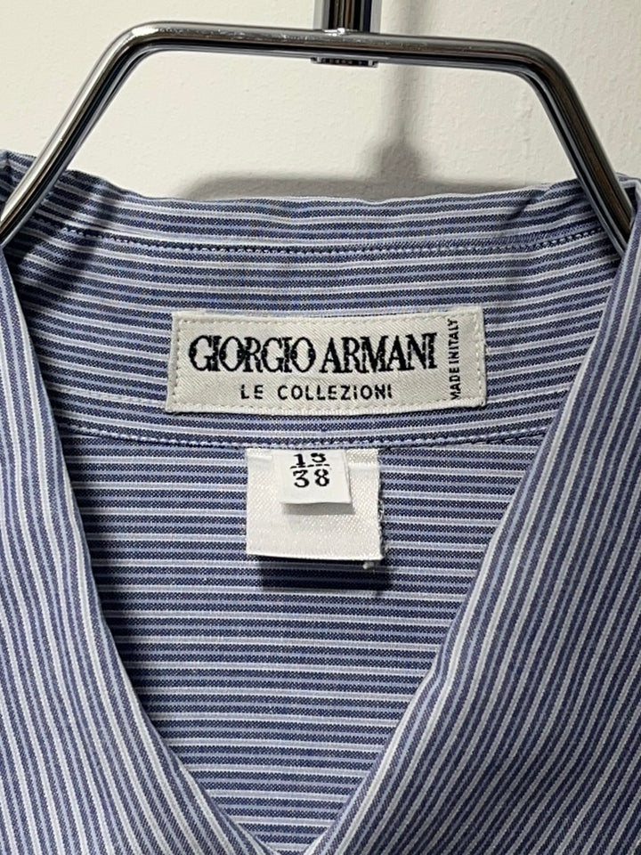 1980-90s ITALY made "GIORGIO ARMANI" pin stripe dress shirt