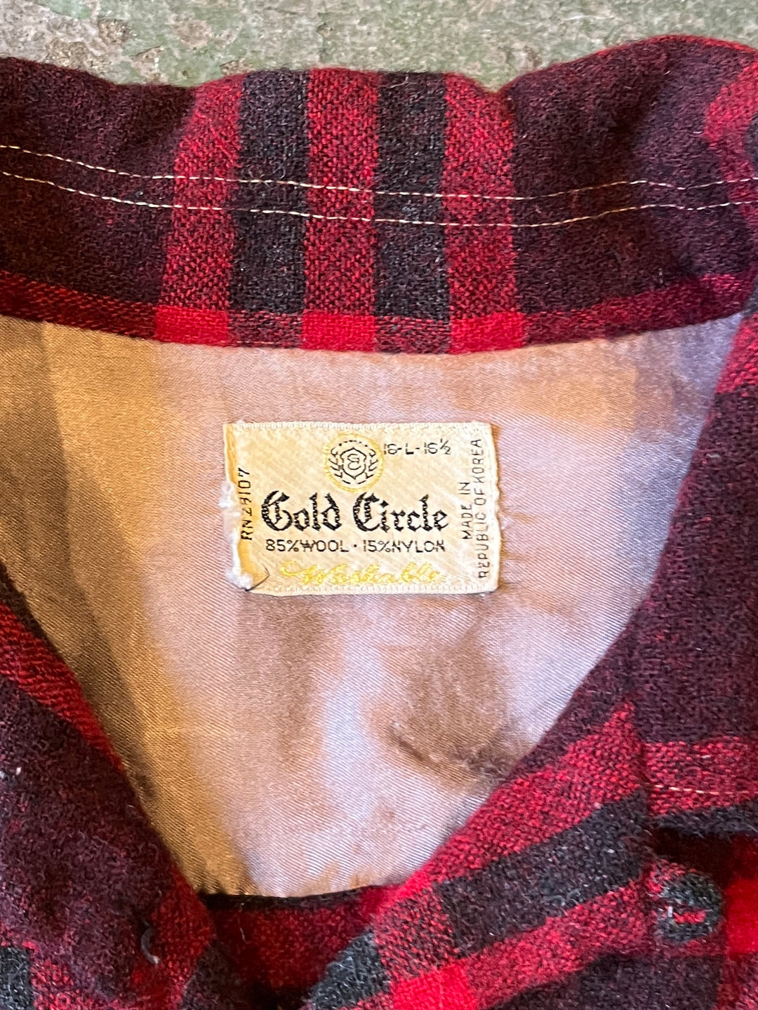 1960s red plaid board shirt