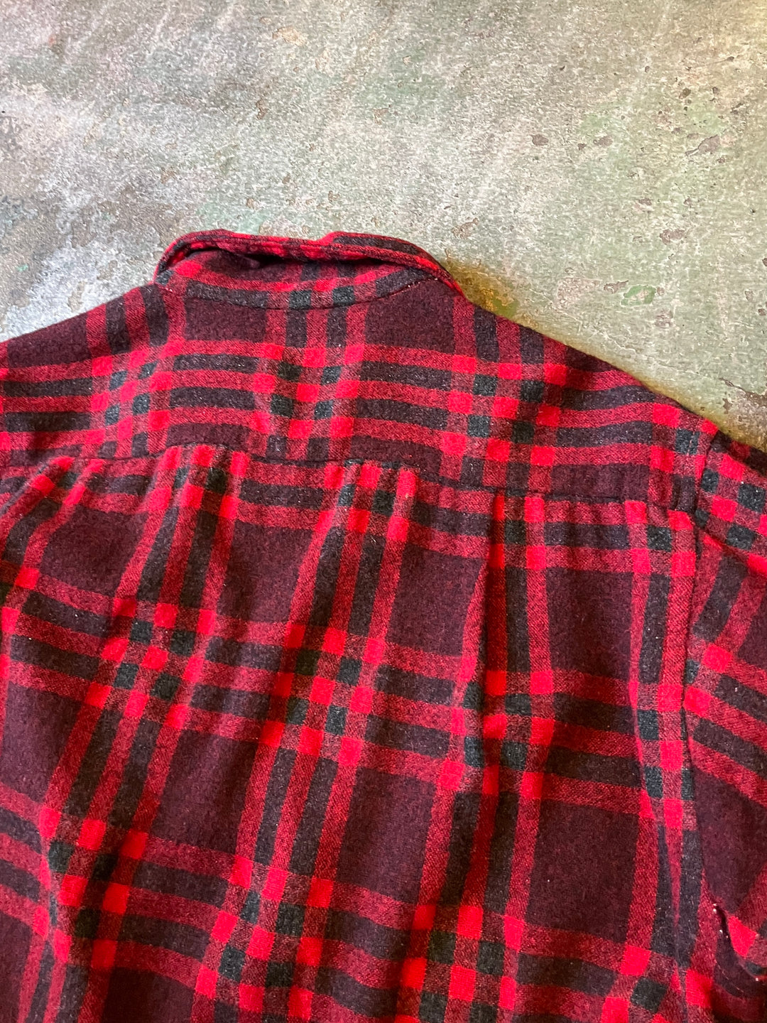 1960s red plaid board shirt