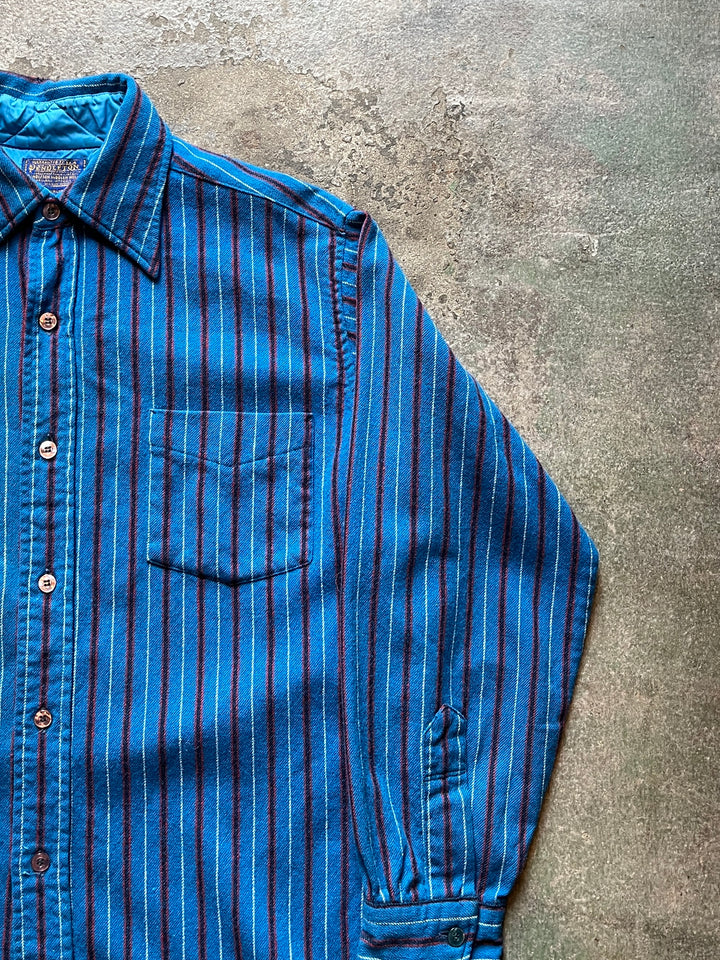 1960-70s "PENDLETON" vertical stripe wool shirt