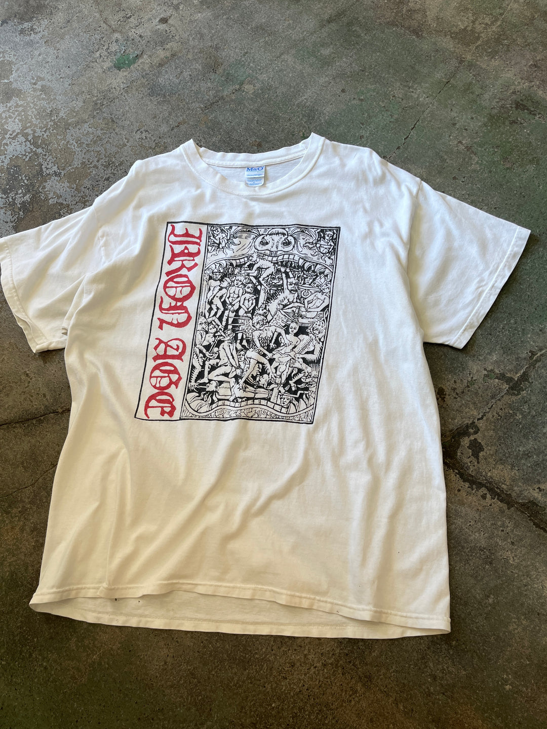 1990s "IRON AGE" graphic T-shirt