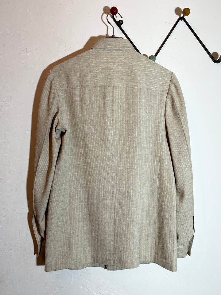 1970s light beige shiny shirt