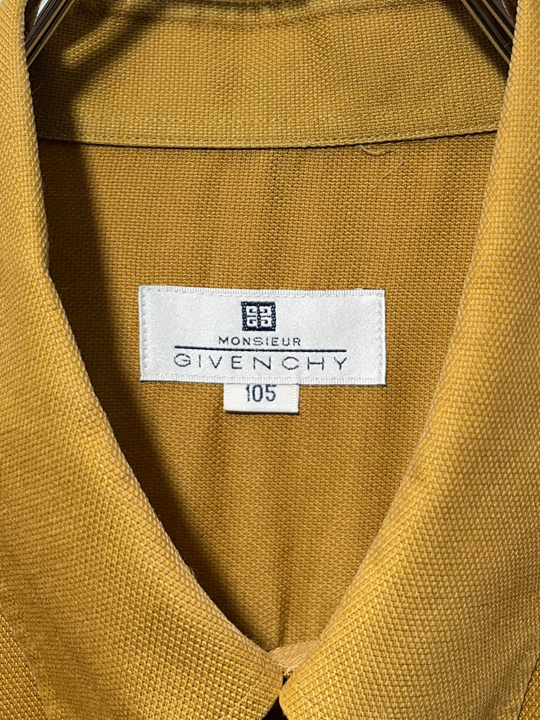 1990s "GIVENCHY" brown s/s shirt